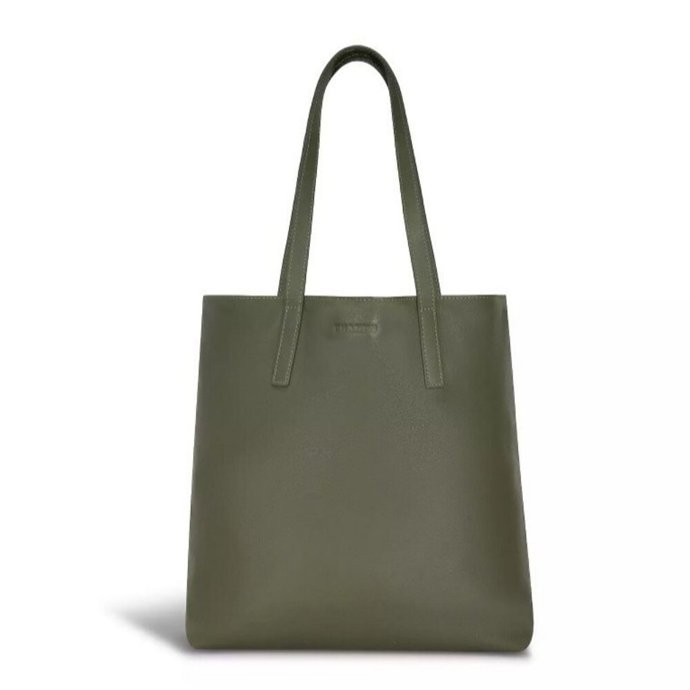 CHAMPS vertical leather large tote - Green (Defective)